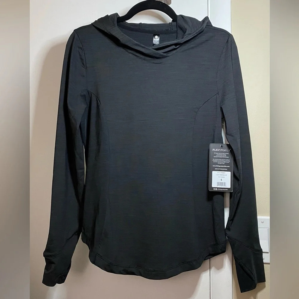 NWT 90 Degree by Reflex Running Pullover Hoodie Charcoal Size Small